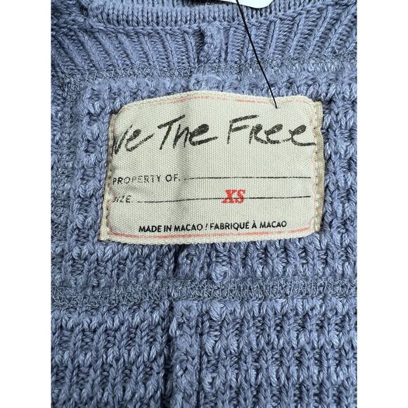 New We The Free Into You Pullover Blue Granite Women’s Size XS - Picture 7 of 8